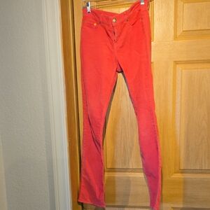 J. Crew Coral Pink Corduroy Pants